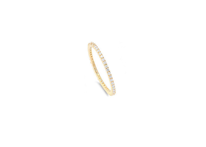 Gold Plated Delicate CZ Studded Ring
